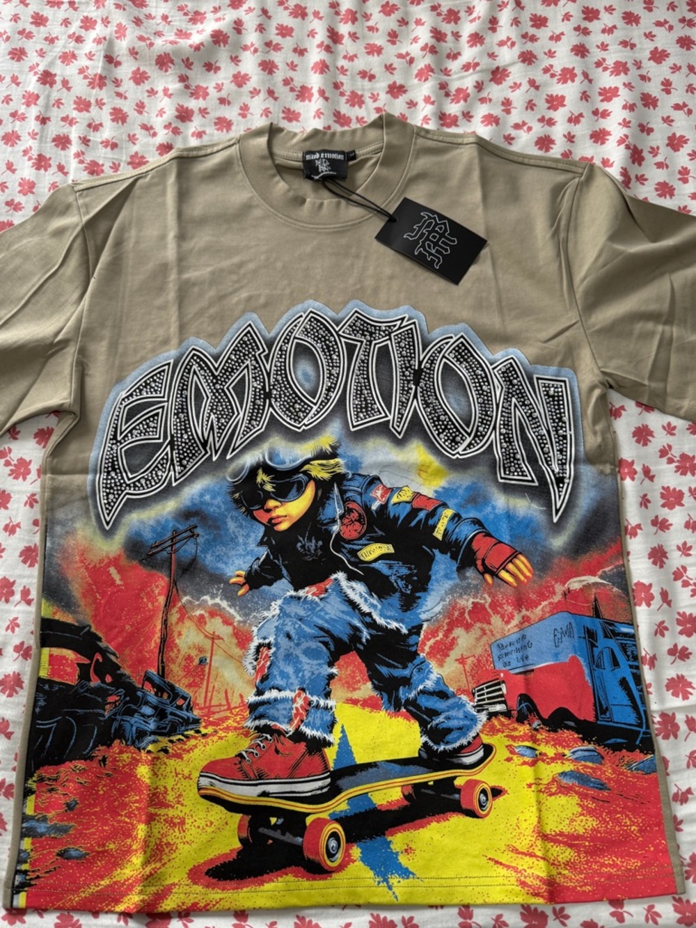 Mixed Emotion Graphic Skate Tee - Olive